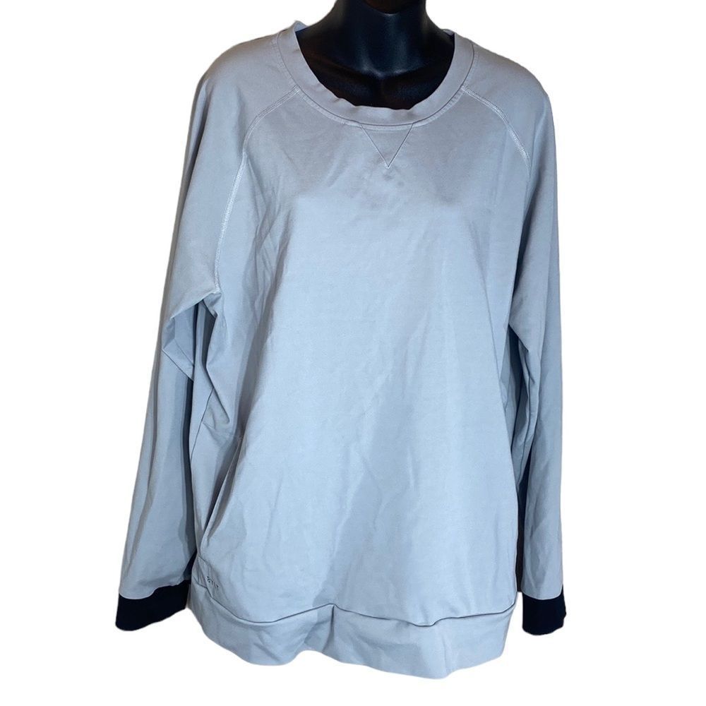 Bylt mens premium crewneck sweatshirt large gray/black